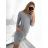 Šaty klasik teplé dlhý rukáv dámske (S/M ONE SIZE) TALIANSKA MÓDA IMD22781A/DR S/M hnedá