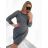 Šaty klasik teplé dlhý rukáv dámske (S/M ONE SIZE) TALIANSKA MÓDA IMD22781A/DR S/M hnedá