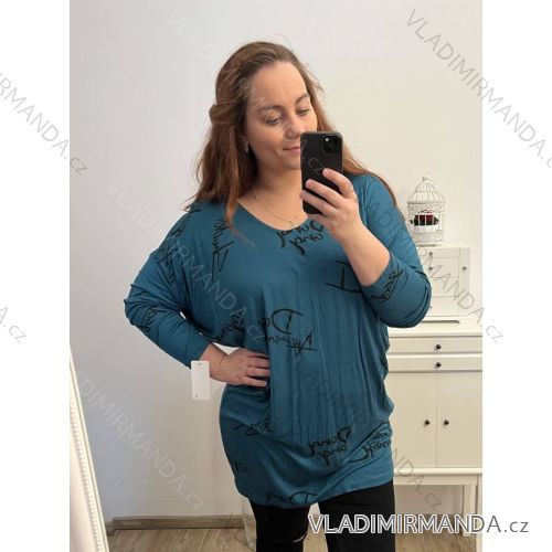 Šaty dlhý rukáv dámske nadrozmer (3XL/4XL/5XL ONE SIZE) TALIANSKA MóDA IM423GARDA