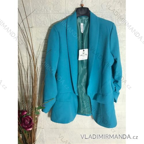 Sako dlhý rukáv dámske (S-XL) TALIANSKA MÓDA IMPGM237647-05 tyrkysová S
