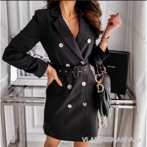 Sako/kabát dlouhý rukáv dámské (S-XL) ITALSKÁ MÓDA IMPGM237704.01 čierna S
