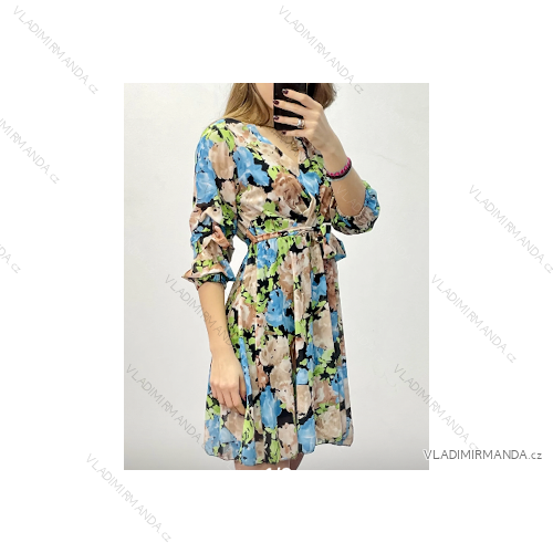 Šaty dlhý rukáv dámske (S/M ONE SIZE) TALIANSKA MÓDA IMPDY23JR15168