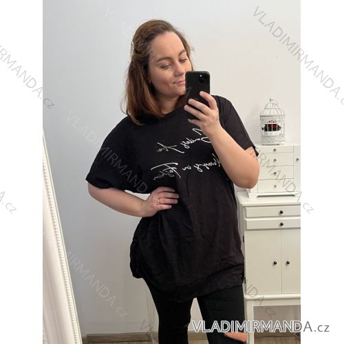 Tunika krátky rukáv dámska nadrozmer (2XL/3XL/4XL ONE SIZE) TALIANSKA MóDA IM423BEUTY