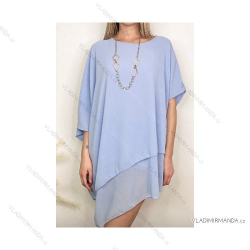 Šaty s príveskom 3/4 dlhý rukáv dámske (S/M ONE SIZE) TALIANSKA MÓDA IMPDY23JR31810