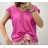 Tričko krátky rukáv dámske (S/M ONE SIZE) TALIANSKA MÓDA IMPDY23LS17071
