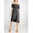 Šaty carmen přes ramena letní  dámské (S/M ONE SIZE) ITALSKÁ MÓDA IMM23M5368