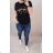 Tričko krátky rukáv dámske (S / M / L ONE SIZE) TALIANSKÁ MÓDA IM4211097/DR čierna S / M / L