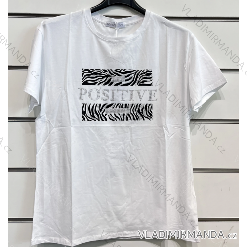 Tričko krátky rukáv dámske (S/M ONE SIZE) TALIANSKA MÓDA IMPSH23J008