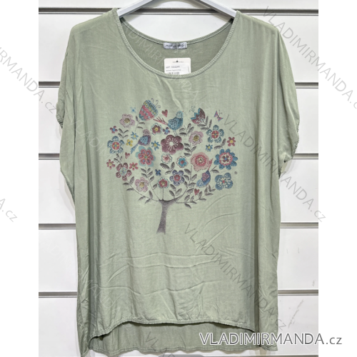Tunika krátky rukáv dámska (S/M ONE SIZE) TALIANSKA MÓDA IMPSH2315022AR
