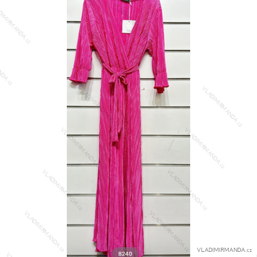 Šaty dlhé elegantný dlhý rukáv dámske (S/M ONE SIZE) TALIANSKA MÓDA IMPSH238240