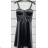 Šaty elegantné na ramienka dámske (S/M ONE SIZE) TALIANSKA MÓDA IMPSH246478 čierna S / M