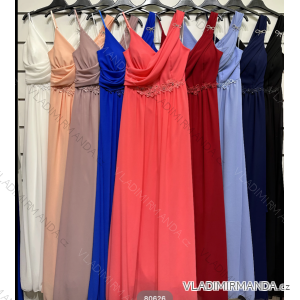 Šaty dlhé elegantné spoločenské na ramienka dámske (S/M ONE SIZE) TALIANSKA MÓDA IMPSH2380626