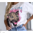 Tričko krátky rukáv dámske (S/M ONE SIZE) TALIANSKA MÓDA IMPLP2312220075