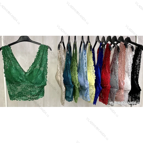Croptop krajkový bez rukávu dámsky (S/M ONE SIZE) TALIANSKA MÓDA IMPLP2386650050