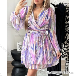 Šaty dlhý rukáv dámske (S/M ONE SIZE) TALIANSKA MÓDA IMPBB23B22898