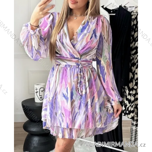 Šaty dlhý rukáv dámske (S/M ONE SIZE) TALIANSKA MÓDA IMPBB23B22898