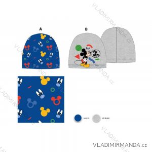 Súprava čiapky a nákrčník mickey mouse detská chlapčenská (52-54 cm) SETINO MIC23-1138/1139