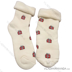 Ponožky vianočné santa teplé termo dámske (36-40) POLSKÁ MODA DPP22270