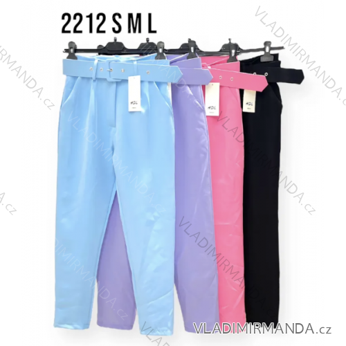 Nohavice dlhé s opaskom dámske (SL) TALIANSKA MÓDA IMPHD232212