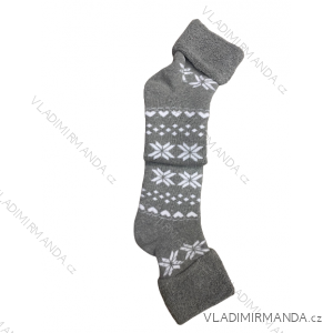 Ponožky vianočné teplé termo dámske (36-40) POLSKÁ MODA DPP22269