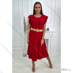 Červené šaty s volánikmi
