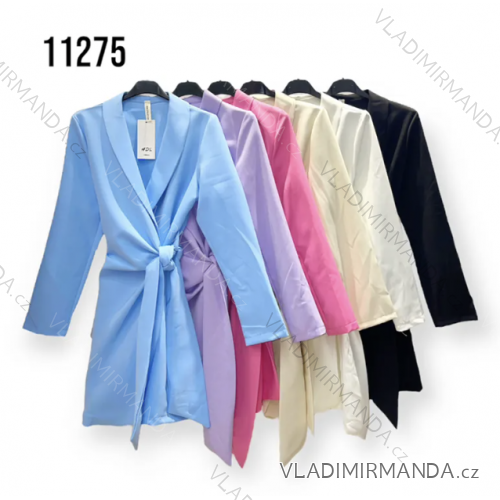 Šaty elegantný dlhý rukáv dámske (S/M ONE SIZE) TALIANSKA MÓDA IMPHD2311275