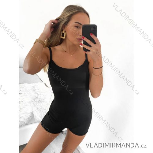Overal na ramienka dámsky (S/M ONE SIZE) TALIANSKA MÓDA IMPBB23A117271/DU S/M čierna