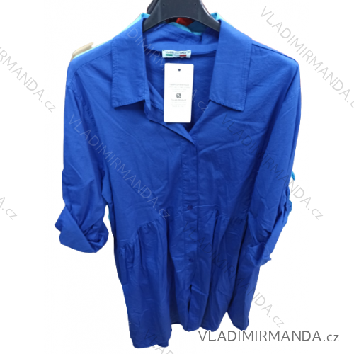 Šaty košeľové dlhý rukáv dámske (L/XL ONE SIZE) TALIANSKA MÓDA IM523010