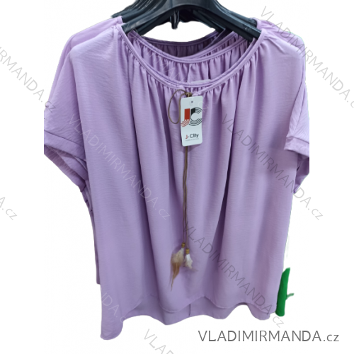 Tunika krátky rukáv dámska nadrozmer (XL/2XL ONE SIZE) TALIANSKA MODA IM323006