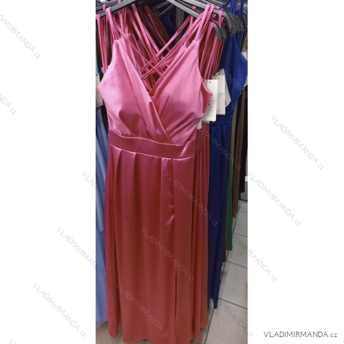 Šaty dlhé elegantné na ramienka dámske (S/M ONE SIZE) TALIANSKA MODA IM323022