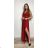 Šaty dlhé spoločenské bez rukávu dámske (34-54) POLSKÁ MÓDA PMLMR23ANITA-5 červená 34