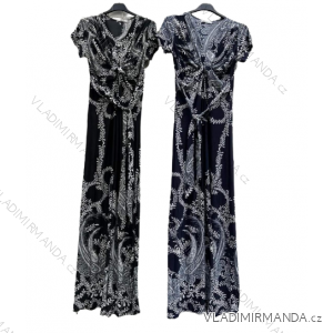 Šaty dlhé icecool krátky rukáv dámske (M/L-XL/2XL) TALIANSKA MÓDA IMD22191