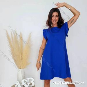 Šaty voľnočasové bavlnené letné krátky rukáv dámske (S/M/L ONE SIZE) TALIANSKA MóDA IMC23203