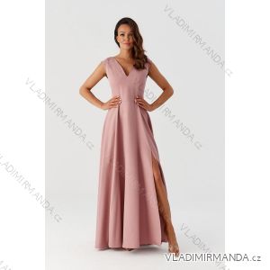 Šaty dlhé spoločenské bez rukávu dámske (34-54) POLSKÁ MÓDA PMLMR23MILENA-4