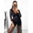 Body krajkové dlhý rukáv dámske (S/M ONE SIZE) TALIANSKA MÓDA IMPGM232597