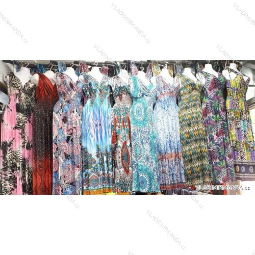 Šaty dlhé letné icecool bez rukávov dámske (S/ML/XL) TALIANSKA MÓDA IMB23021