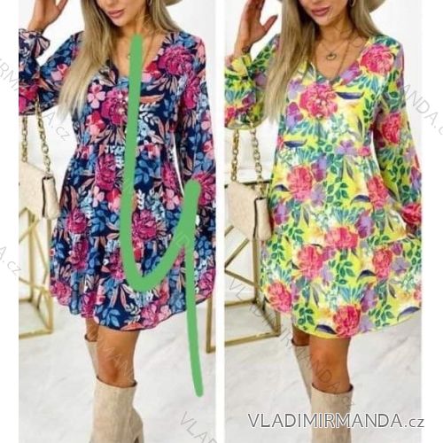 Šaty letný dlhý rukáv dámske (S/M ONE SIZE) TALIANSKA MÓDA IMWGS23810