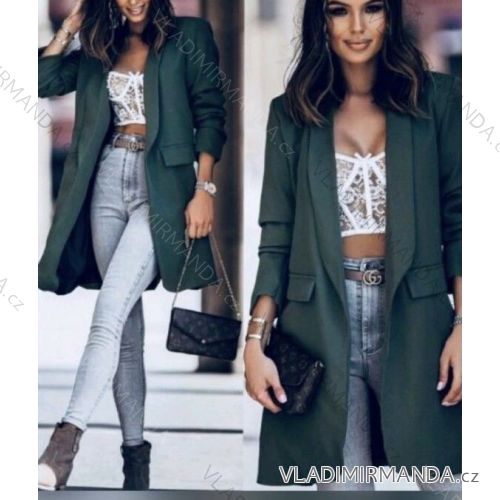 Sako elegantné predĺžené dlhý rukáv dámske (S/M ONE SIZE) TALIANSKA MÓDA IMWKK23918