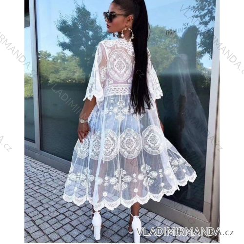 Cardigan čipkový dlhý rukáv dámsky (S/M ONE SIZE) TALIANSKA MÓDA IMWB23865