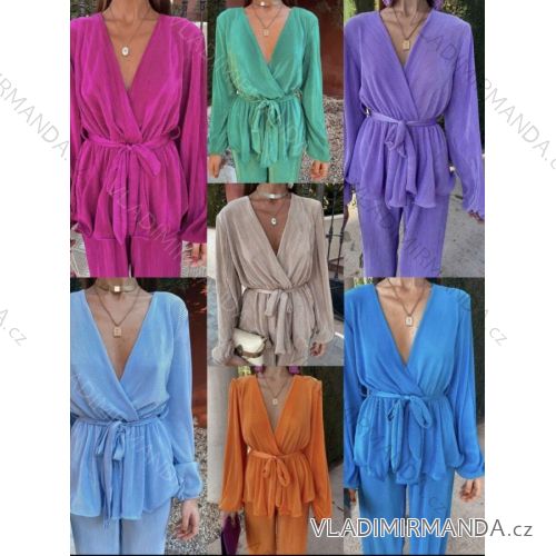 Súprava nohavice a blúzka dlhý rukáv dámske (S/M ONE SIZE) TALIANSKA MÓDA IMWGB23887