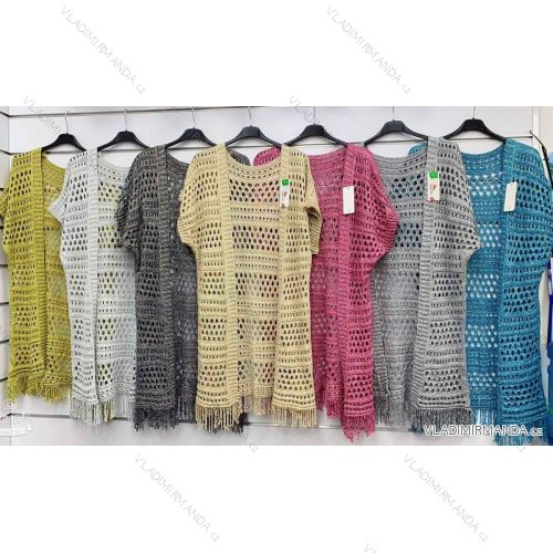 Cardigan plážový cez plavky dlhý rukáv dámske (S/M ONE SIZE) TALIANSKA MÓDA IMWGM23768