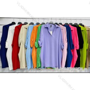 Šaty košeľové dlhý rukáv dámske (S/M/L ONE SIZE) TALIANSKA MÓDA IMWA23777