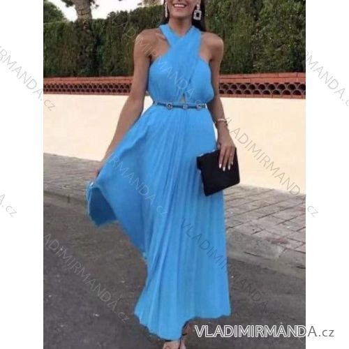 Šaty spoločenské dlhé s variabilným viazaním dámske (S/M ONE SIZE) TALIANSKA MÓDA IMWMY23970