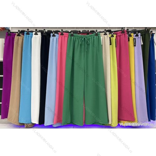 Nohavice dlhé elegantné letné dámske (XL/2XL ONE SIZE) TALIANSKA MÓDA IMWD23994