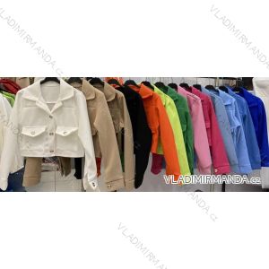 Bunda flaušova dlhý rukáv dámska (S/M ONE SIZE) TALIANSKA MÓDA IMWE231007