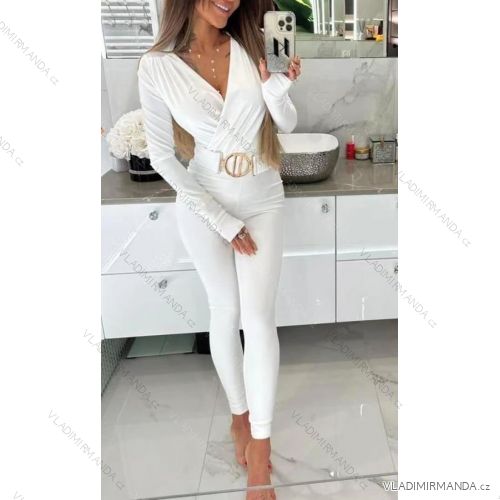 Overal dlhý s opaskom dlhý rukáv dámsky (S/M ONE SIZE) TALIANSKA MÓDA IMWE231045