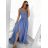 Šaty elegantné dlhé na ramienka dámske (S/M ONE SIZE) TALIANSKA MÓDA IMPSH2260031/DU S/M staroružová