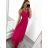 Šaty dlhé elegantné spoločenské na ramienka dámske (S/M ONE SIZE) TALIANSKA MÓDA IMPSH243670 béžová S/M