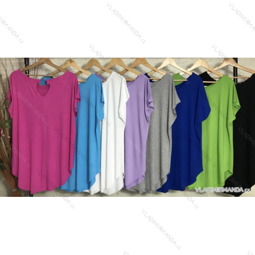 Tričko/tunika krátky rukáv dámske (S/M ONE SIZE) TALIANSKA MÓDA IMPGM249362