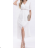 Šaty dlhé elegantný krátky rukáv dámske (S/M ONE SIZE) TALIANSKA MÓDA IMPGM236371